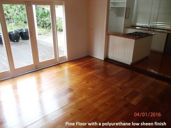 Timber Pine with polyurethane low sheen finish