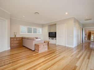 Blackbutt timber floor with waterbased finish