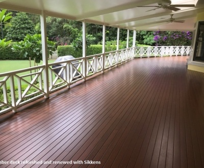 Hamptons style timber deck with Sikkens