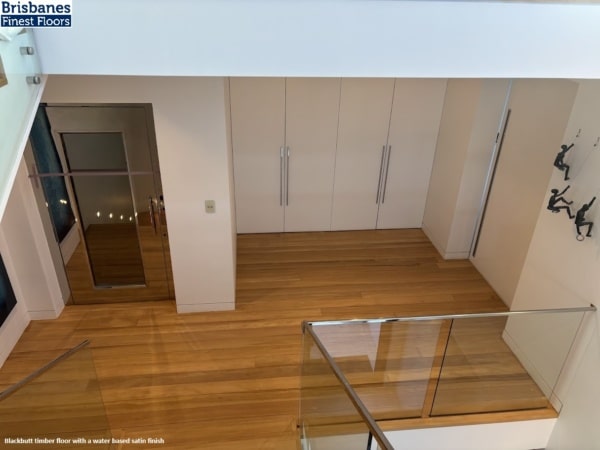 Blackbutt timber floor with a water based satin finish