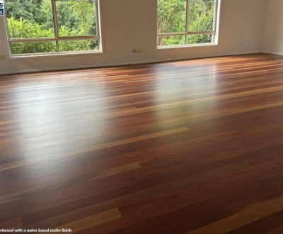 Mixed Australian Hardwood with a water based matte finish